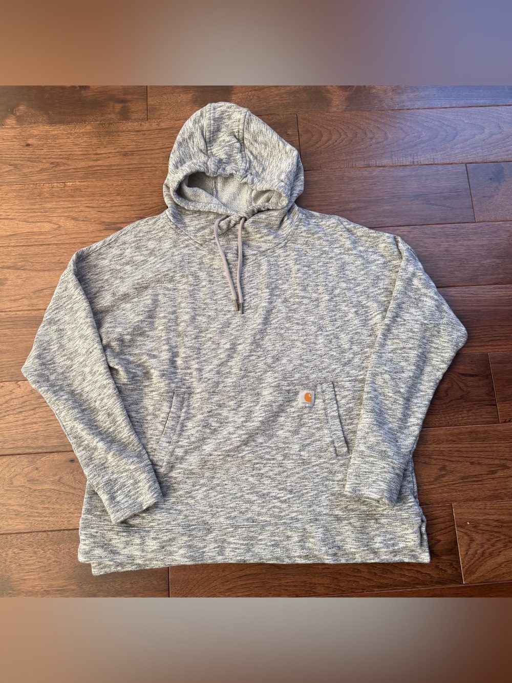 Carhartt Gray Marled Newberry Pullover Hoodie Youth Size 12-14